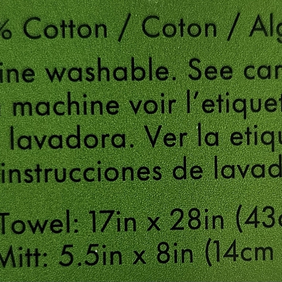 Kate Spade New York 4 Piece Set of navy blue and white two floral kitchen towels - Picture 3 of 3